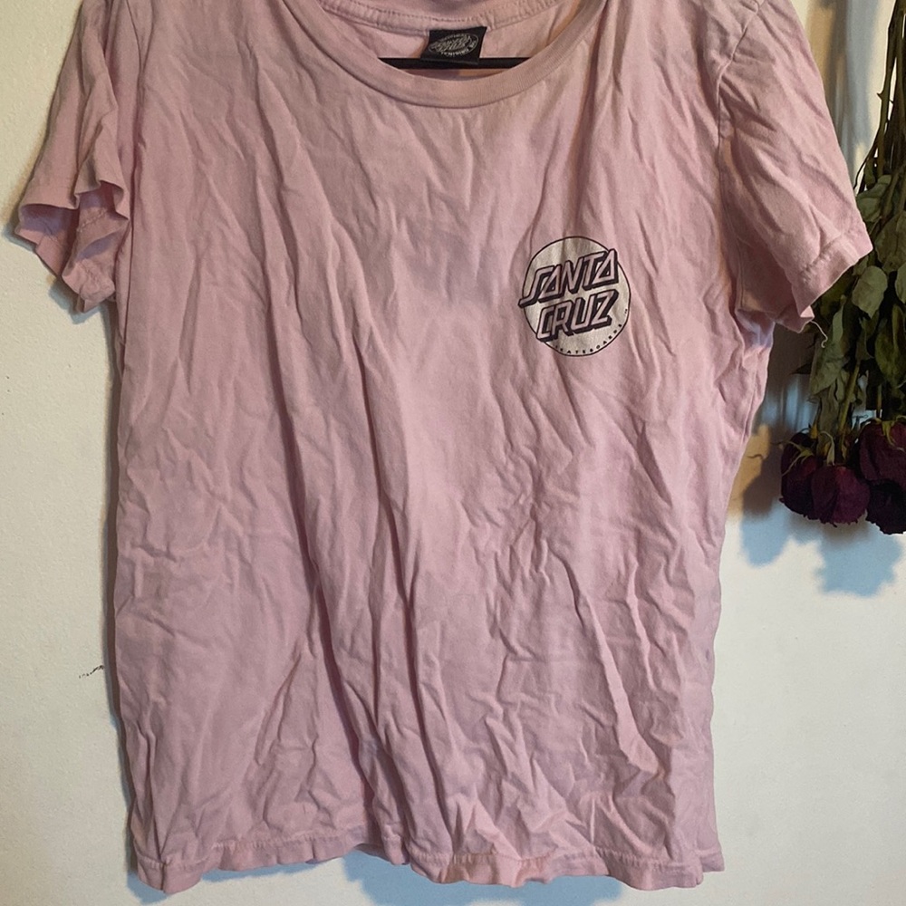 Pink, small Santa Cruz Skateboards women’s t-shirt